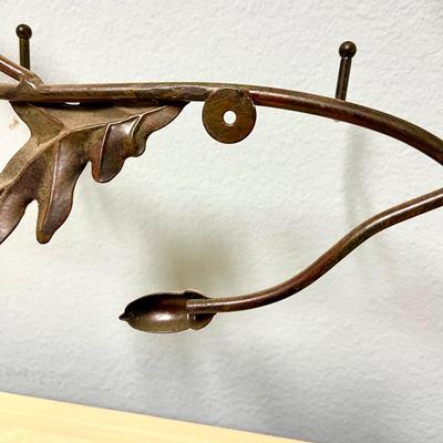 Plate Rack - Black Metal branch with leaves home decor sign