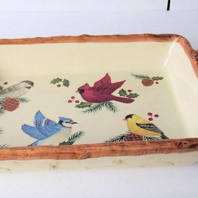 Christmas Birds Cake or Baking Dish, Knollwood, Sonoma