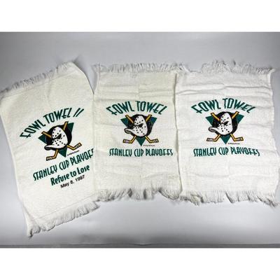 Lot of Mighty Ducks NHL Stanley Cup Playoffs Fowl Towels