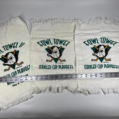 Lot of Mighty Ducks NHL Stanley Cup Playoffs Fowl Towels