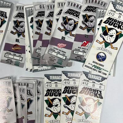 Lot of Retro NHL Mighty Ducks Game Tickets