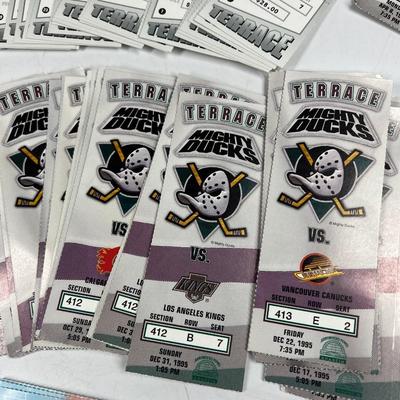 Lot of Retro NHL Mighty Ducks Game Tickets