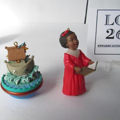2 Vintage Hallmark Ornaments: Joyous Song, 1994 and Jolly Wolly Ark, 1996