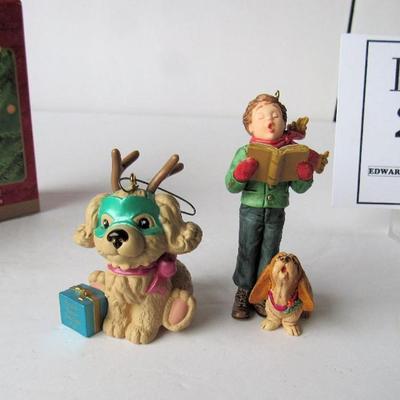 2 Hallmark Christmas Ornaments: Secret Santa, 1994 and Caroler's Best Friend, 2000