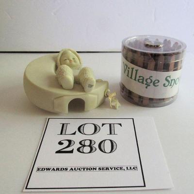 Dept 56 Fence in Package and Porcelain Part of the Night Light