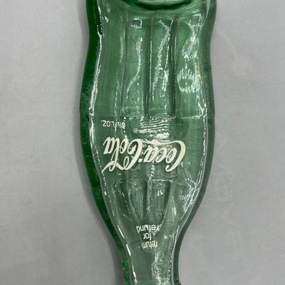 Retro Coca-Cola Flattened Crushed Melted Glass Collectible Ashtray