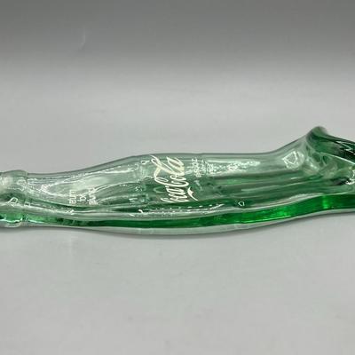 Retro Coca-Cola Flattened Crushed Melted Glass Collectible Ashtray