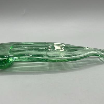 Retro Coca-Cola Flattened Crushed Melted Glass Collectible Ashtray