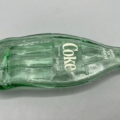 Retro Coca-Cola Flattened Crushed Melted Glass Collectible Ashtray