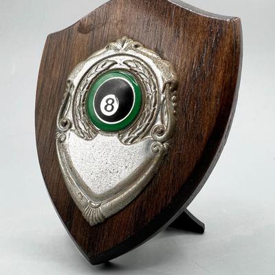 Retro Displayable Billiards Pool Hall Award Plaque