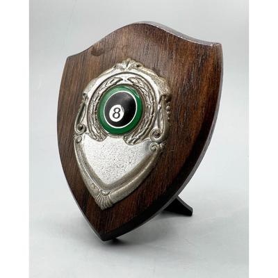 Retro Displayable Billiards Pool Hall Award Plaque