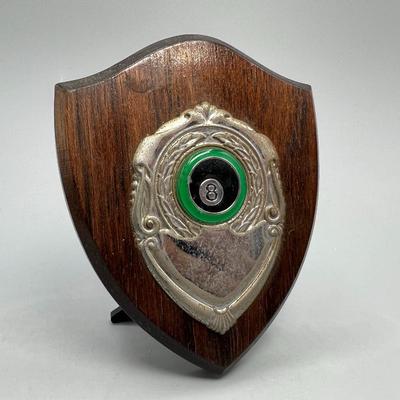 Retro Displayable Billiards Pool Hall Award Plaque