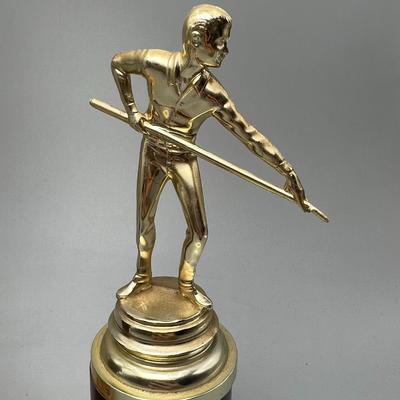 Pair of Retro Pool Hall Billiards Award Trophies