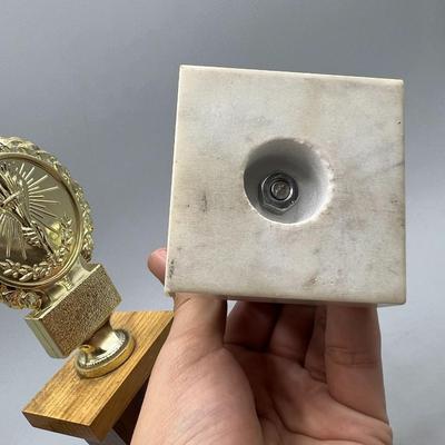 Pair of Retro Pool Hall Billiards Award Trophies