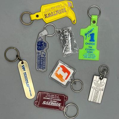 Retro Lot of Miscellaneous Plastic Keychains