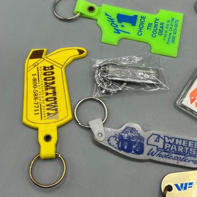 Retro Lot of Miscellaneous Plastic Keychains