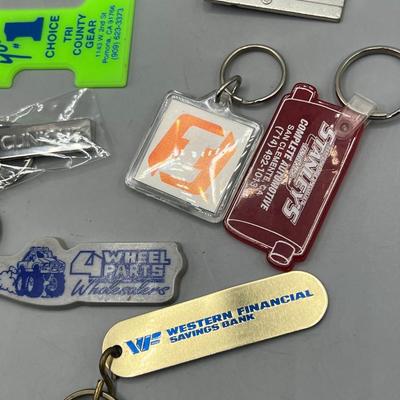 Retro Lot of Miscellaneous Plastic Keychains