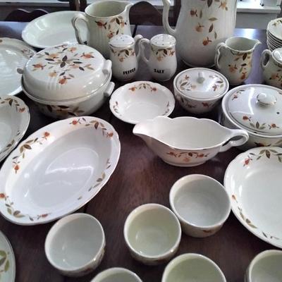Jewel Tea Halls Autumn Leaf Assorted Set of 69 Pieces of China