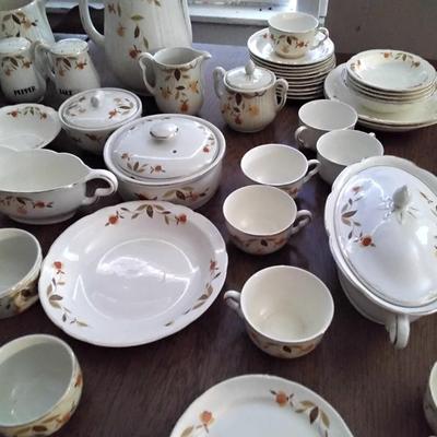 Jewel Tea Halls Autumn Leaf Assorted Set of 69 Pieces of China