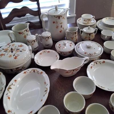 Jewel Tea Halls Autumn Leaf Assorted Set of 69 Pieces of China