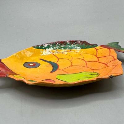 Retro Colorful Fish Decor Pieces Trinket Dish & Magnet