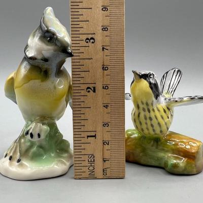 Retro Pair of Ceramic Porcelain Wild Bird Figurines