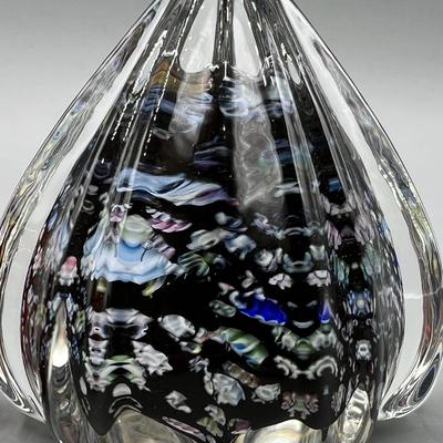 Retro Strathearn Hand Made in Scotland & Perthshire Multicolored Glass Paperweight Sculptures