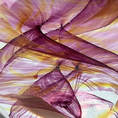 Artist Signed Multi Colored Art Glass  Disposable Paperweight Sculptures