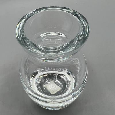 Crate & Barrel Small Glass June Bud Vase Made in Poland