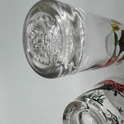 Lot of Retro Different Sized Rooster Wild Bird Barware Shot Glasses