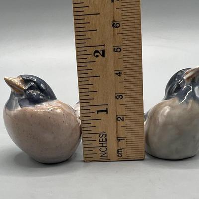 Retro Pair of Dissings Keramik Hovedgaard Denmark Ceramic Bird Figurines