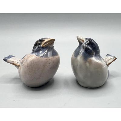 Retro Pair of Dissings Keramik Hovedgaard Denmark Ceramic Bird Figurines