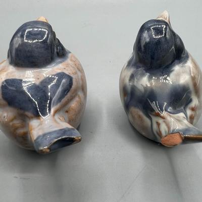 Retro Pair of Dissings Keramik Hovedgaard Denmark Ceramic Bird Figurines