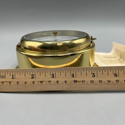 The Nature Company Weather Instruments Hanging Brass Barometer with Screws & Pamphlet