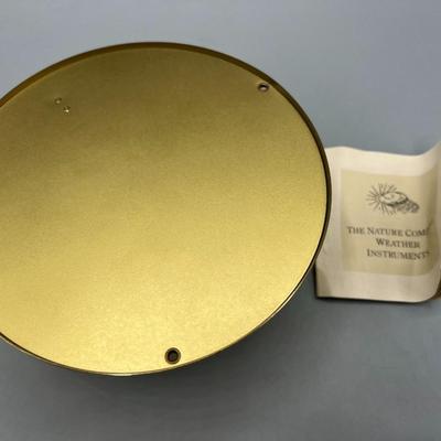 The Nature Company Weather Instruments Hanging Brass Barometer with Screws & Pamphlet