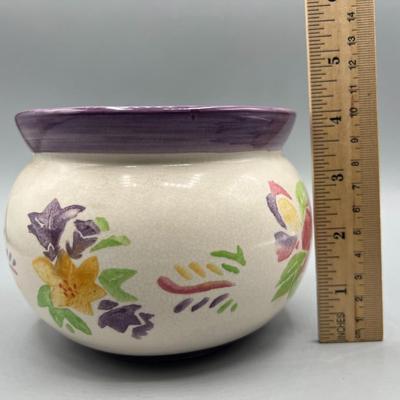 Small Ceramic Pottery Light Color Pattern Garden Home Decor Planter