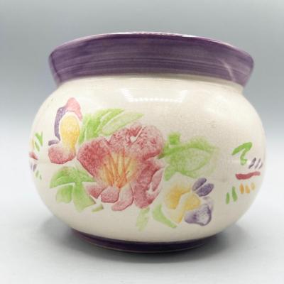 Small Ceramic Pottery Light Color Pattern Garden Home Decor Planter