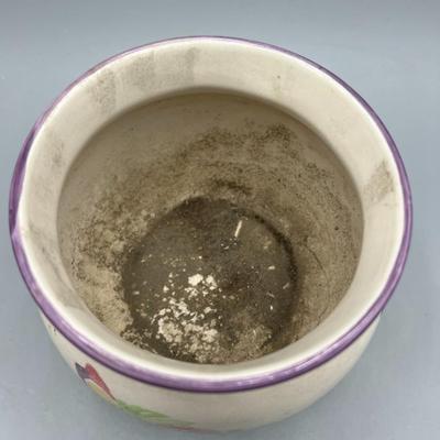 Small Ceramic Pottery Light Color Pattern Garden Home Decor Planter