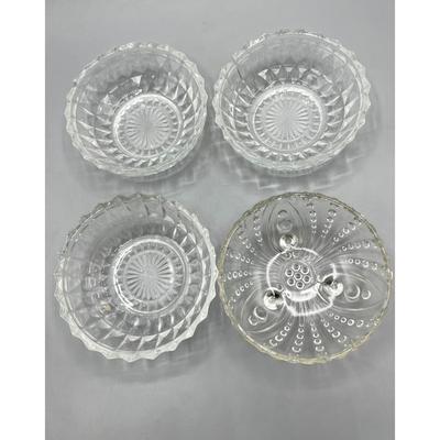 Lot of Retro Miscellaneous Pattern Glass Bowl Dishes