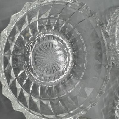 Lot of Retro Miscellaneous Pattern Glass Bowl Dishes