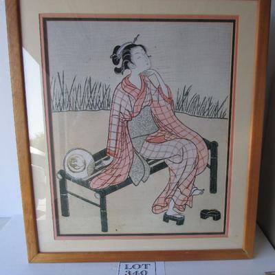 Large Japanese Woman Print, 22" x 24"
