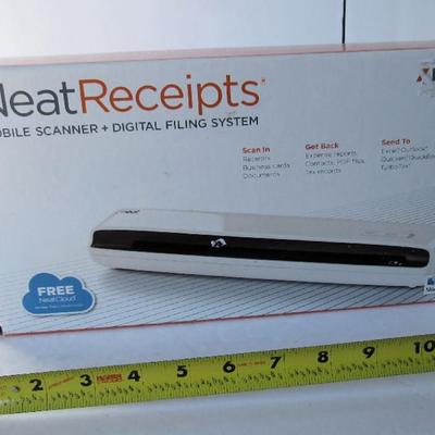 Unused in Box Neat Receipts Electronic Mobile Scanner, Digital Filing System