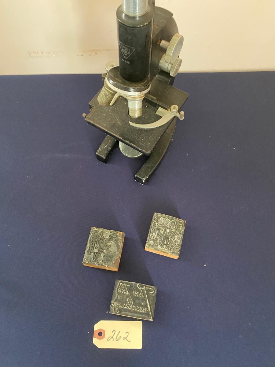 Wood Block Stamp Lot, Microscope | EstateSales.org