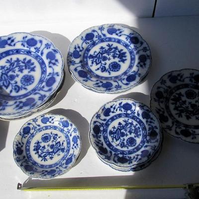 Lot of Antique Flow Blue, Holland Pattern, Johnson Brothers, England