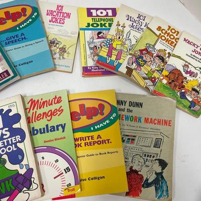 Book Lot - 11 books Children's Kid's Joke Books, Homework tops, etc