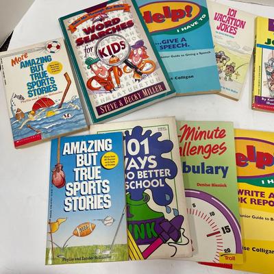 Book Lot - 11 books Children's Kid's Joke Books, Homework tops, etc