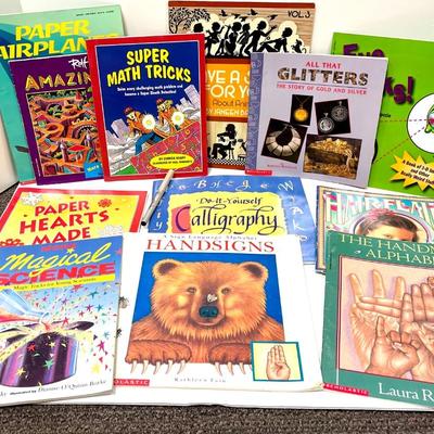 Book Lot - 11 Children's Story Books - designs, sign language, calligraphy