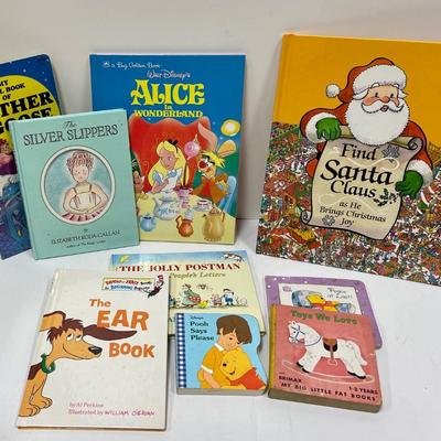 Book Lot - Young Children's Story Books - Alice in Wonderland, Mother Goose, The Ear Book, etc