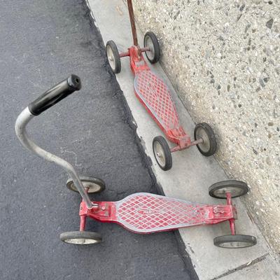Vintage 1940's Temco Jet Boy Scooter Pair