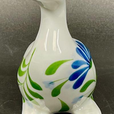 Dansk Sage Song 4" Duck Goose Blue Green Floral design ceramic figurine